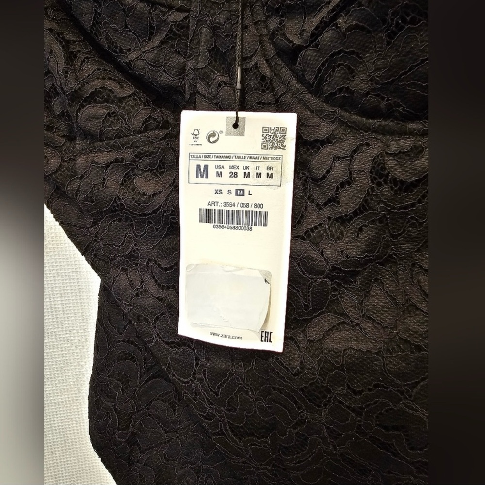 Zara Charcoal Lace Dress